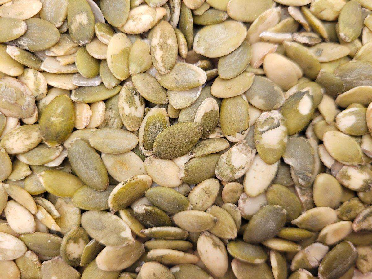 Zdjęcie na którym widać porcję pestek dyni